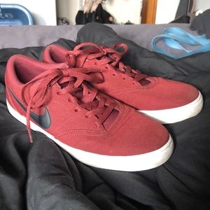 Red Nike shoes
